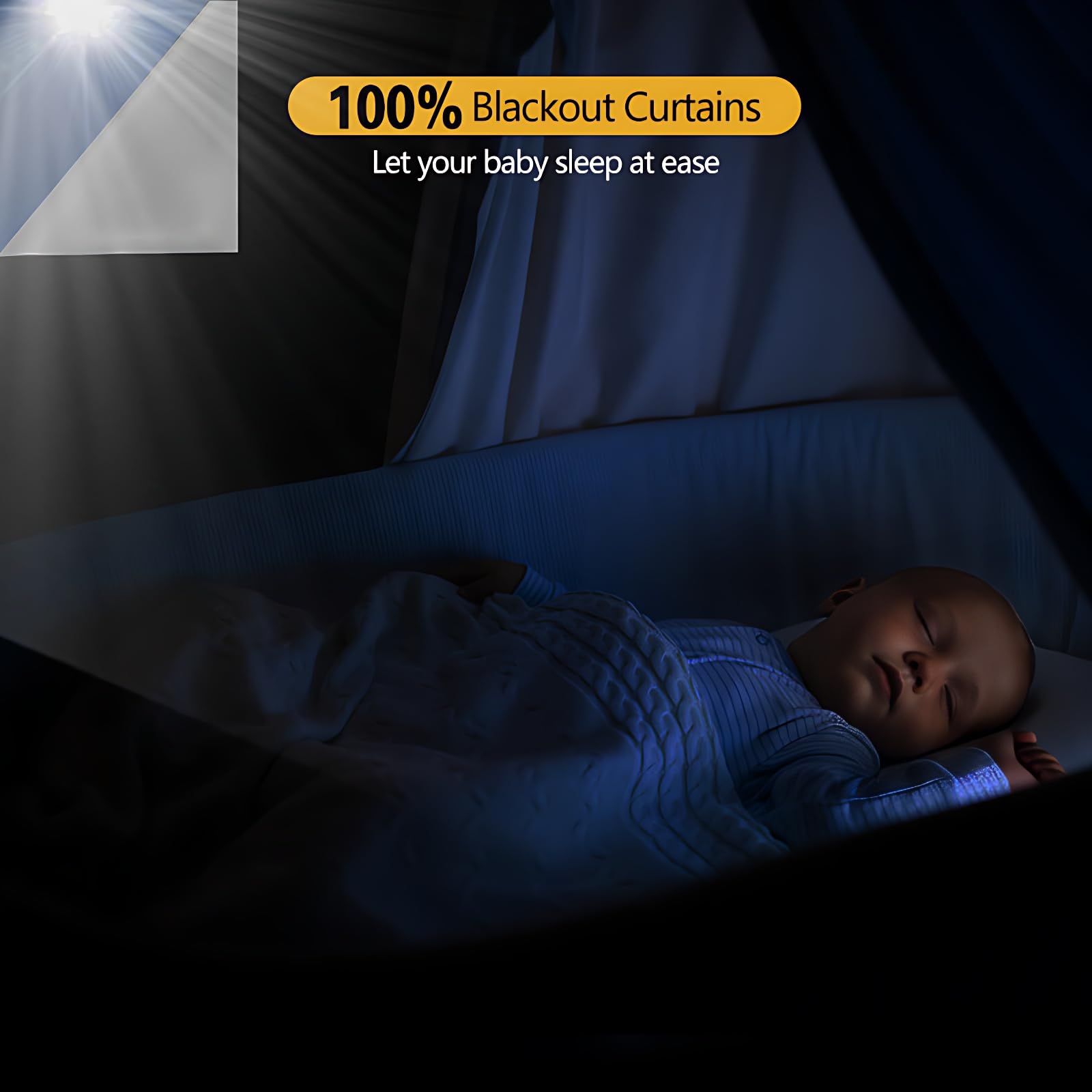 Wisomhome Blackout Blinds 150x350cm Portable Room Darkening