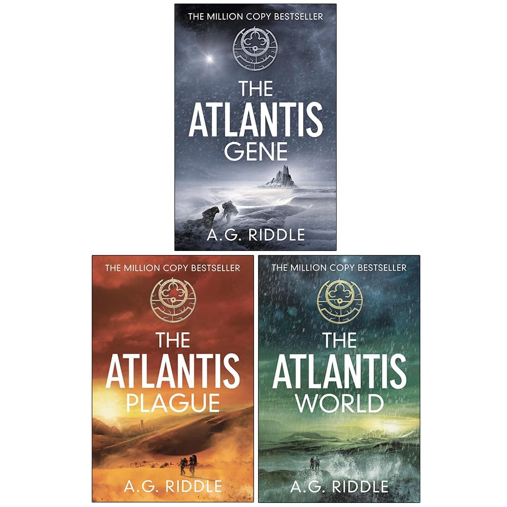 The Atlantis Trilogy Collection 3 Books Set By A.G. Riddle (The Atlantis Gene, The Atlantis Plague & The Atlantis World)