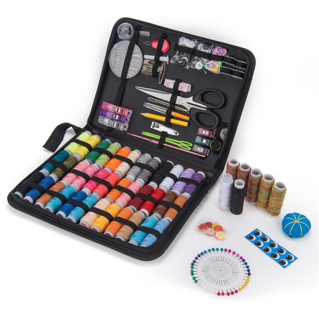 Caja de Costura de 230 Piezas, Juego de Herramientas de Bordado, Kit de Costura a Mano, Juego de Bolsas de Costura