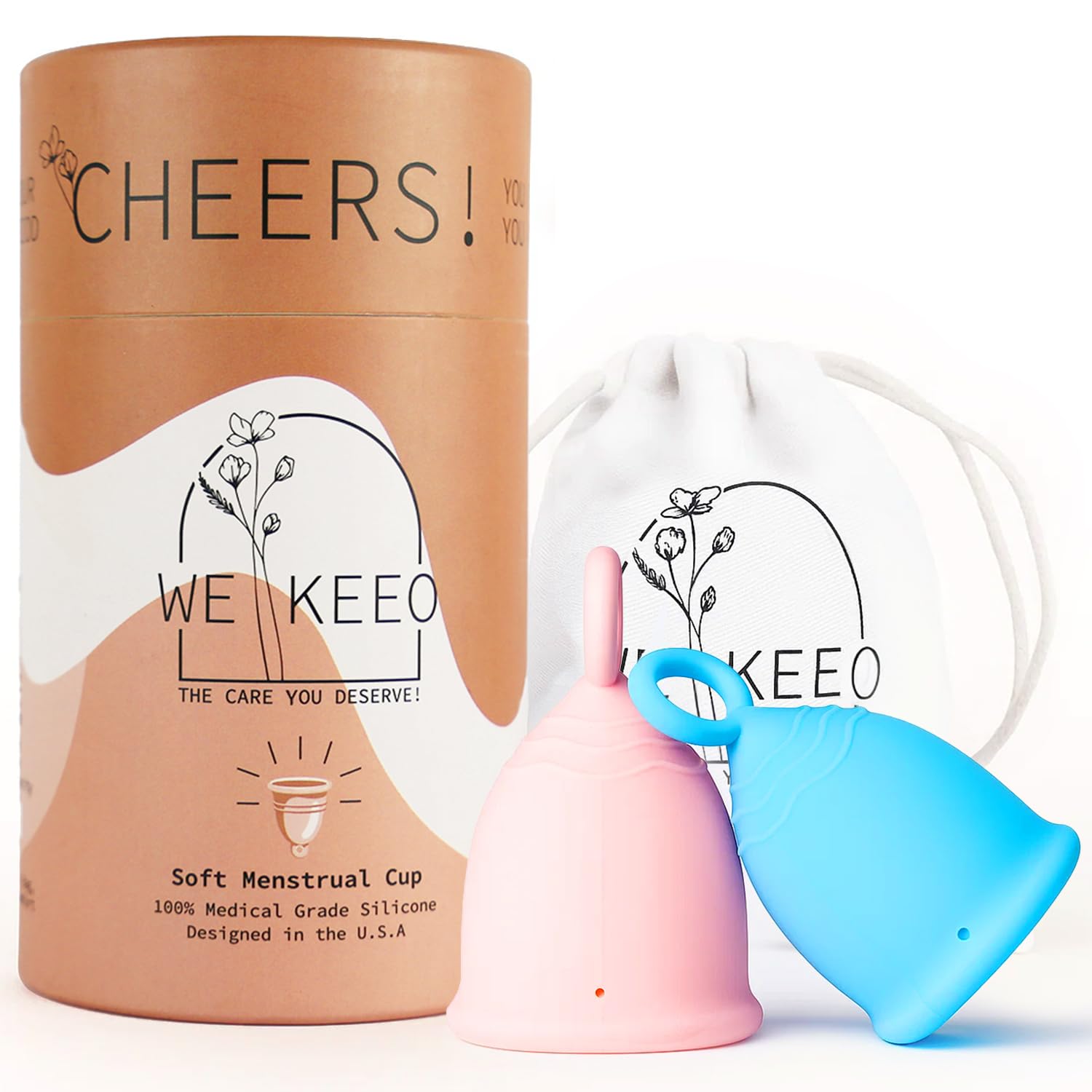 Copa menstrual, reutilizable, suave y segura, de silicona de grado médico, 12 horas de comodidad, alternativa de tampón y almohadilla ecológica para un estilo de vida activo y flujo pesado