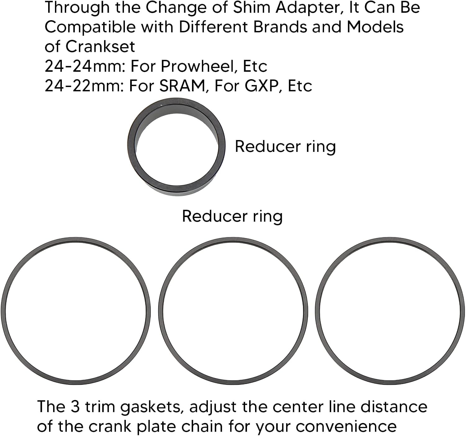 Bike Bottom Bracket BB92 68-92mm MTB Integral Sealed Steel Bearing Press Bottom Bracket for 22-24mm Spindle Crank