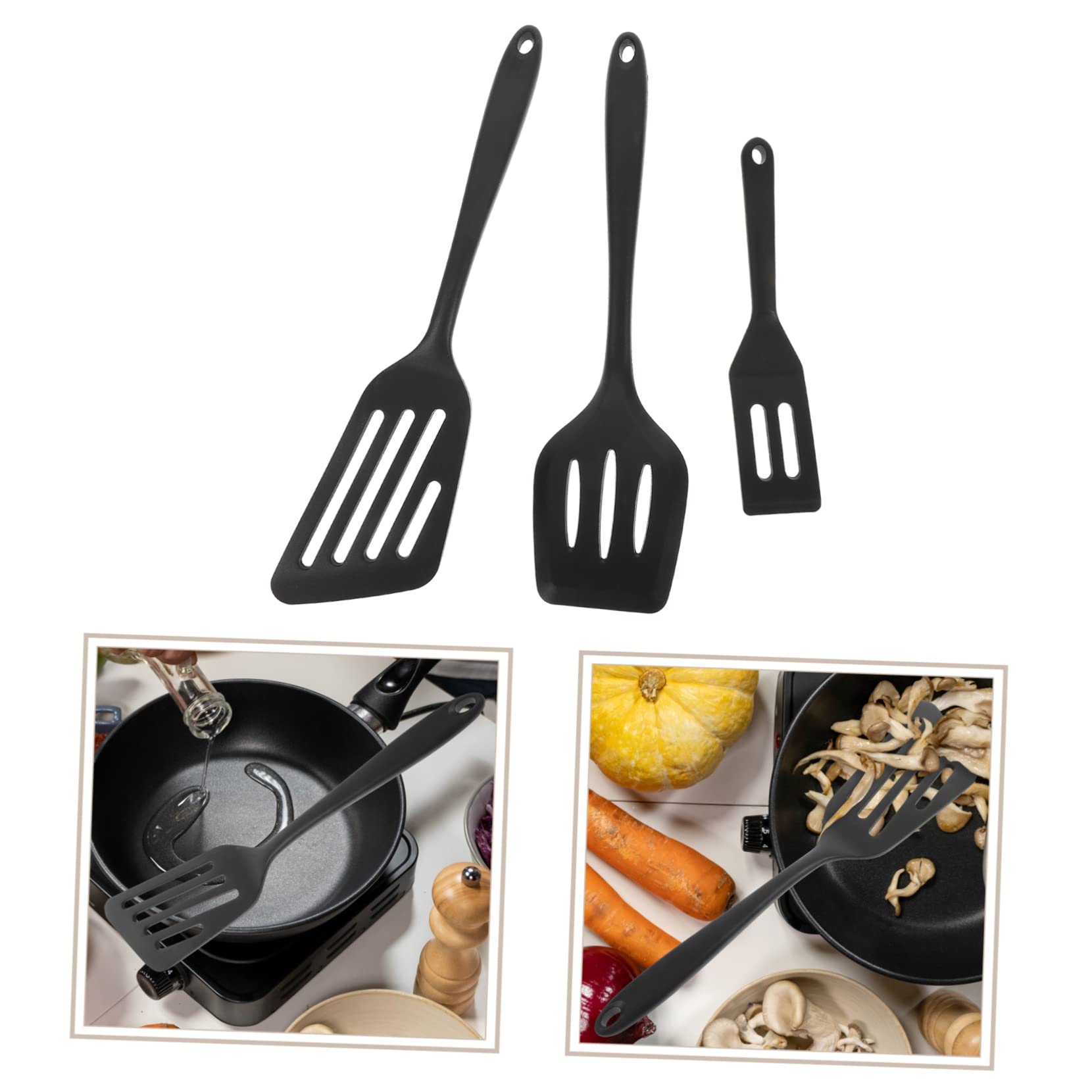 Spatule En Silicone Résistante à La Chaleur Pour Poêles Et Woks Antiadhésifs, Idéale Pour Retourner œufs, Poissons Et Plus