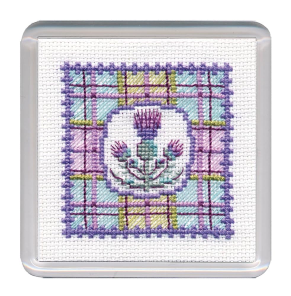 Tartan Thistles Coaster Cross Stitch Kit