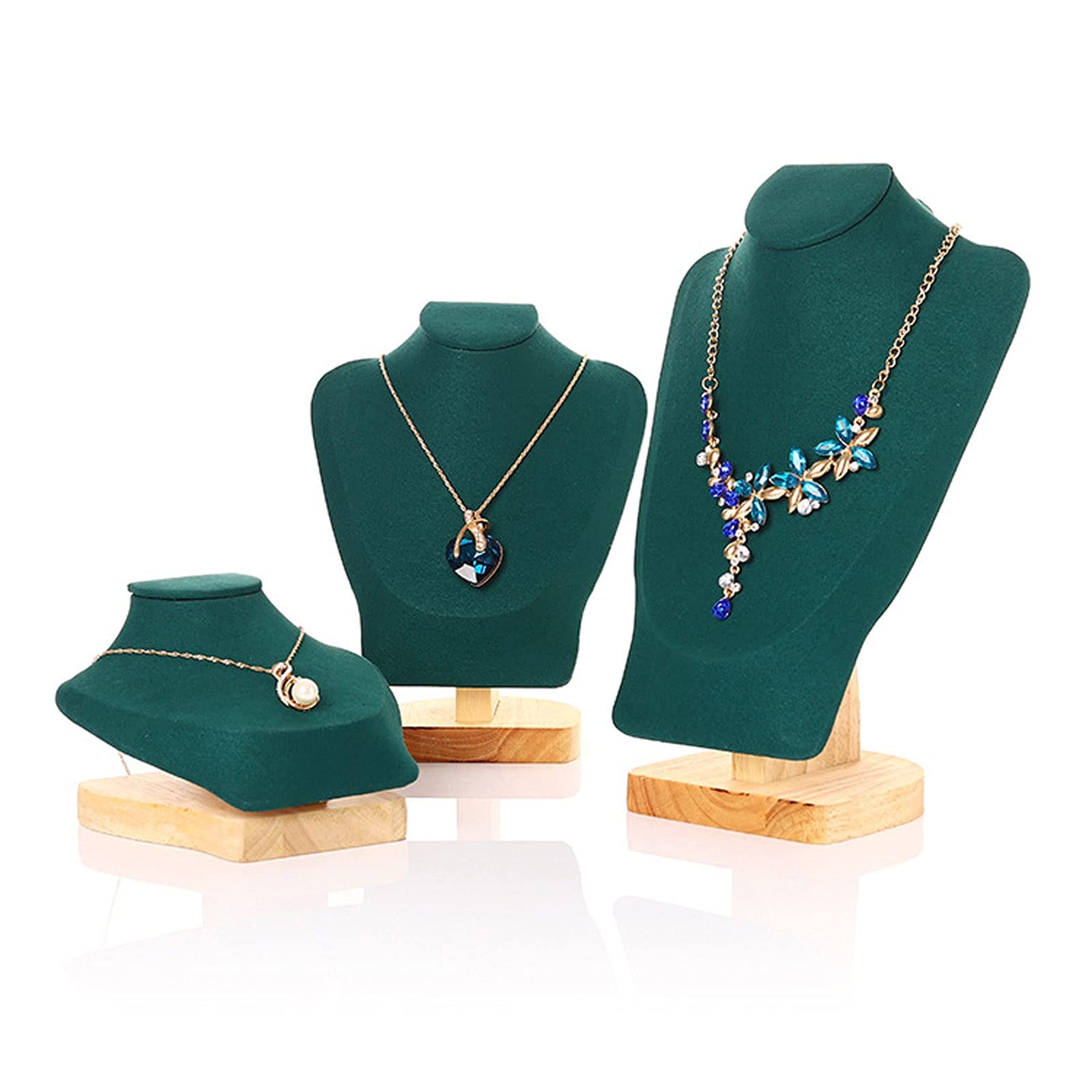 Présentoir Bijoux Colliers Elegant Green Velvet Collier Bijoux Modèle Affichage du modèle Bust avec Bust Bust Bust Bust Bust de Bustolry Bust Mannequin Présentoir à Bijoux (Size : Large)