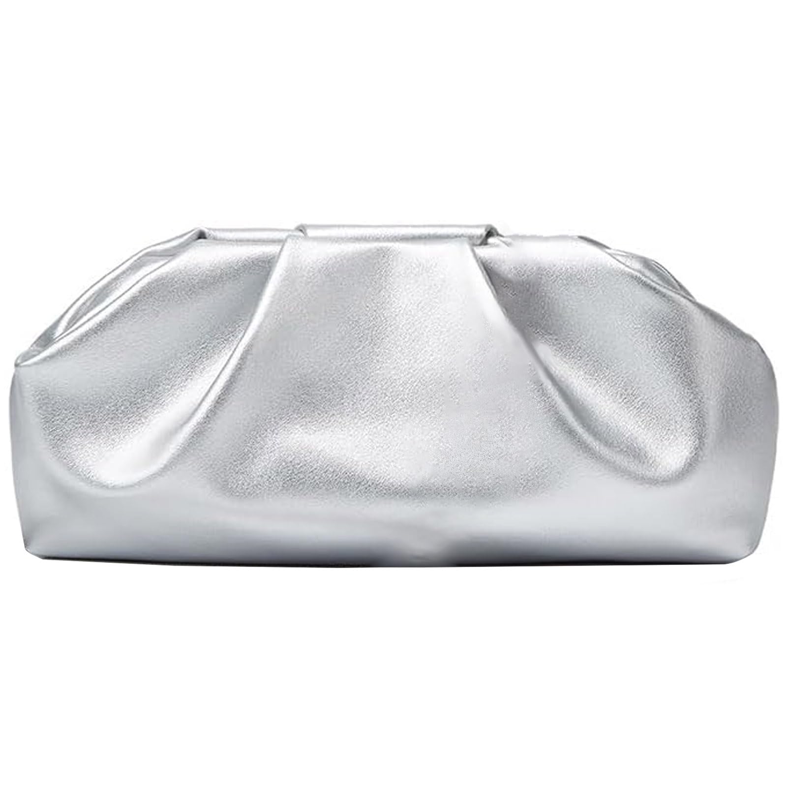 Clutch Purse for Women, Vegan Leather Evening Bag, Soft Pleated PU Small Purses for Formal Wedding, Dressy Party