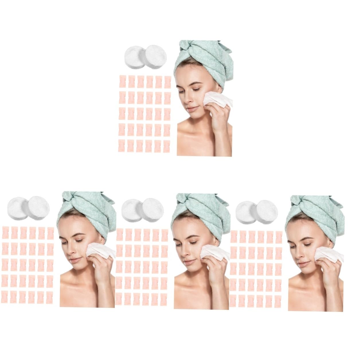 Healeved 400piezas Toallas Comprimidas Desechables De Toallas Faciales Para Viajes y Camping Limpieza Facial y Funcionales Individualmente Envuelta