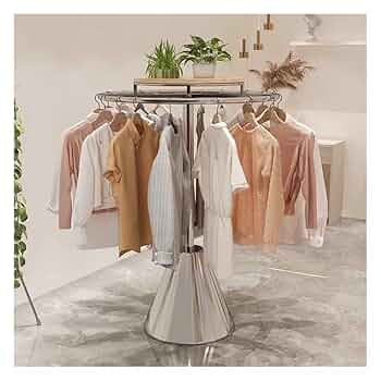 業務用　円形ハンガーラック Amazon｜回転可能な円形ハンガー、 衣料品棚の小売展示 ビジネス