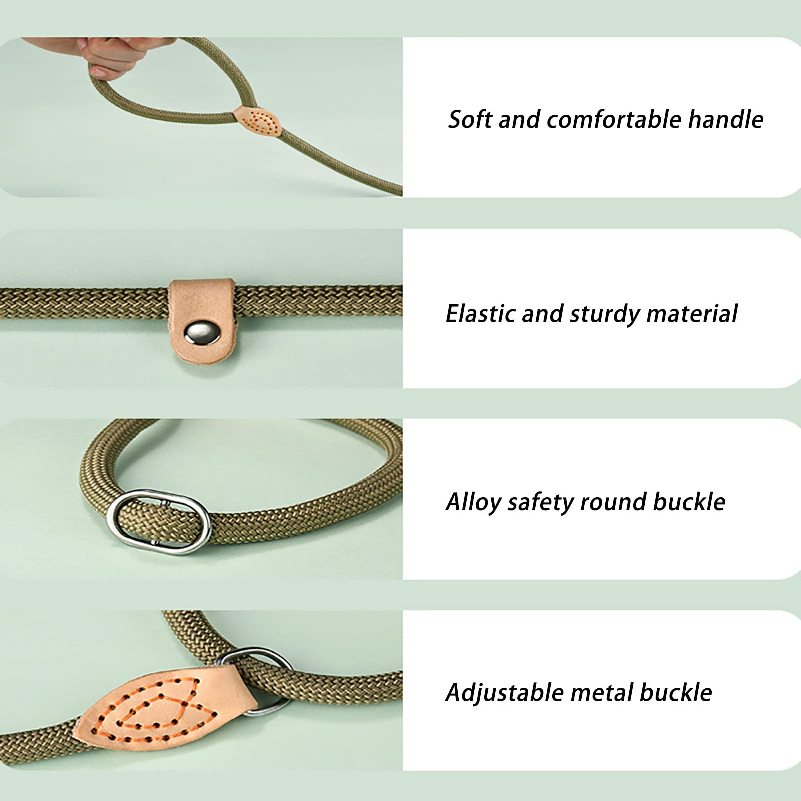 Generic Laisse Longue pour Chien en Nylon avec Poignée Confortable Laisse Chien, Laisse Corde pour Petits, Moyens et Grands Chiens pour la Marche Quotidienne et Le Dressage