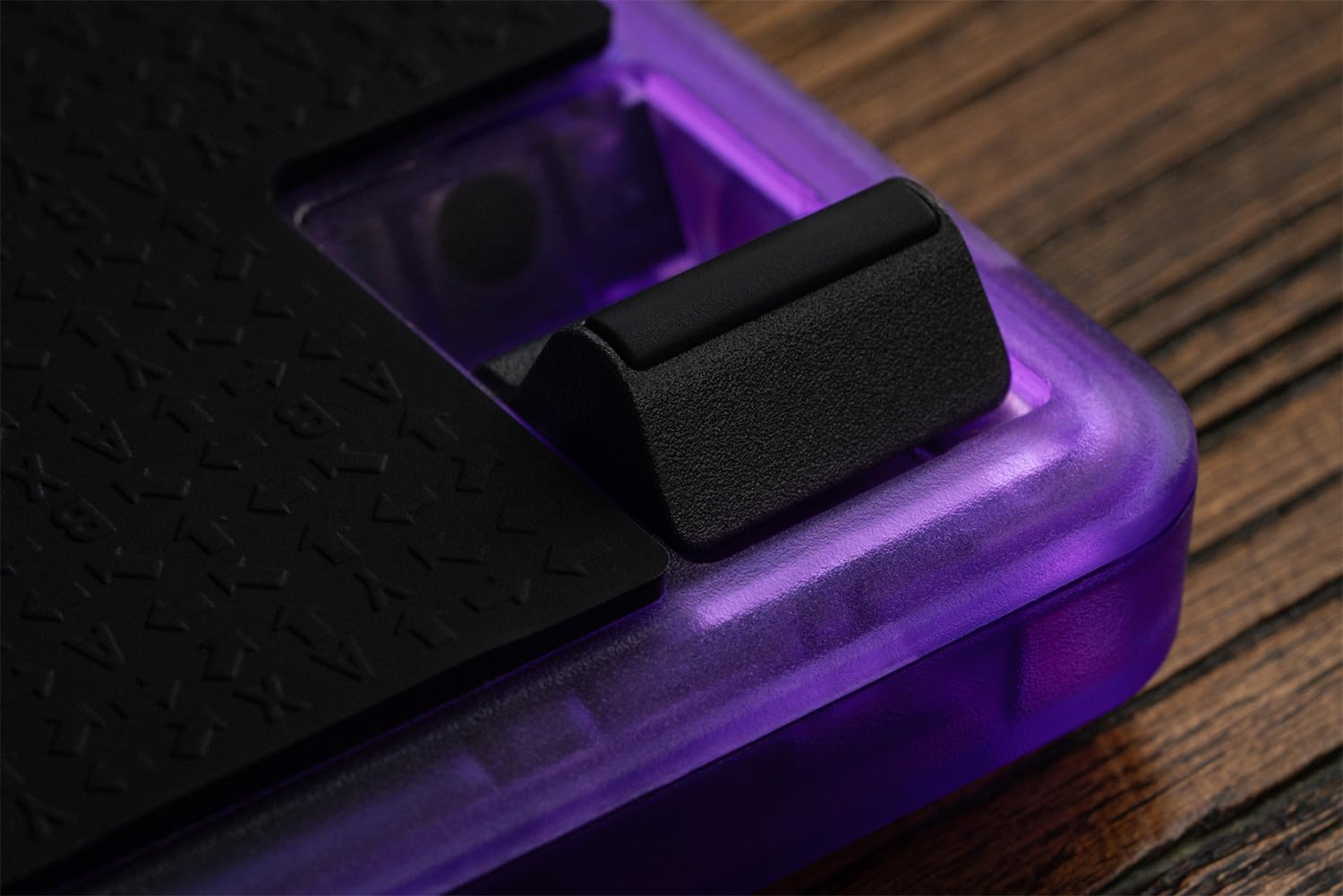 8BitDo All-Button Arcade Controller for Switch & Windows – 3 Connection Modes, Low-profile Linear Switches, 4 Programmable Buttons, Hot-swappable PCB - Transparent Purple Signature Edition