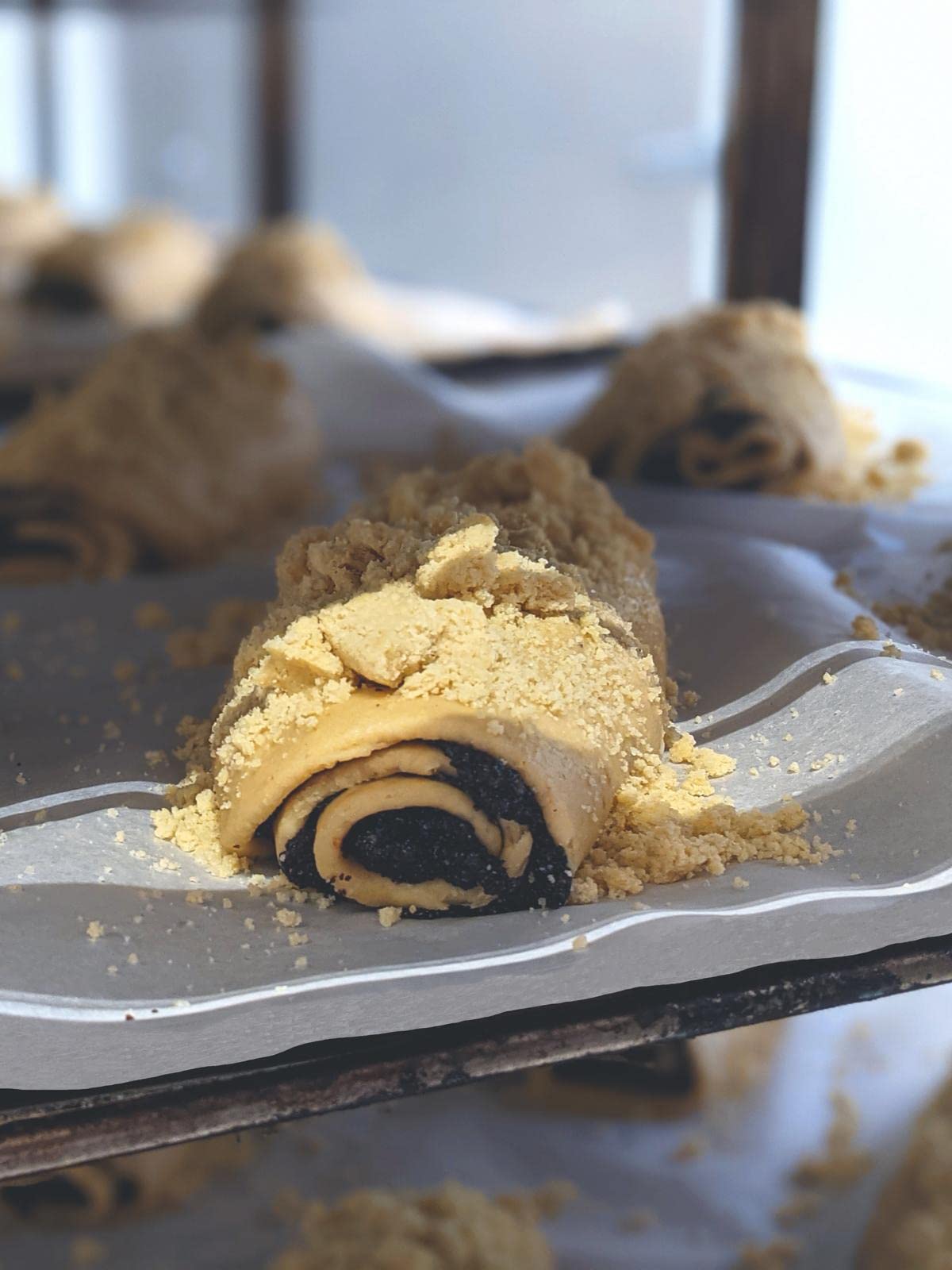 Bio Schlesischer Mohnstollen 800 g mit Dinkel Butterstreusel I ohne Rosinen I ohne Palmöl,