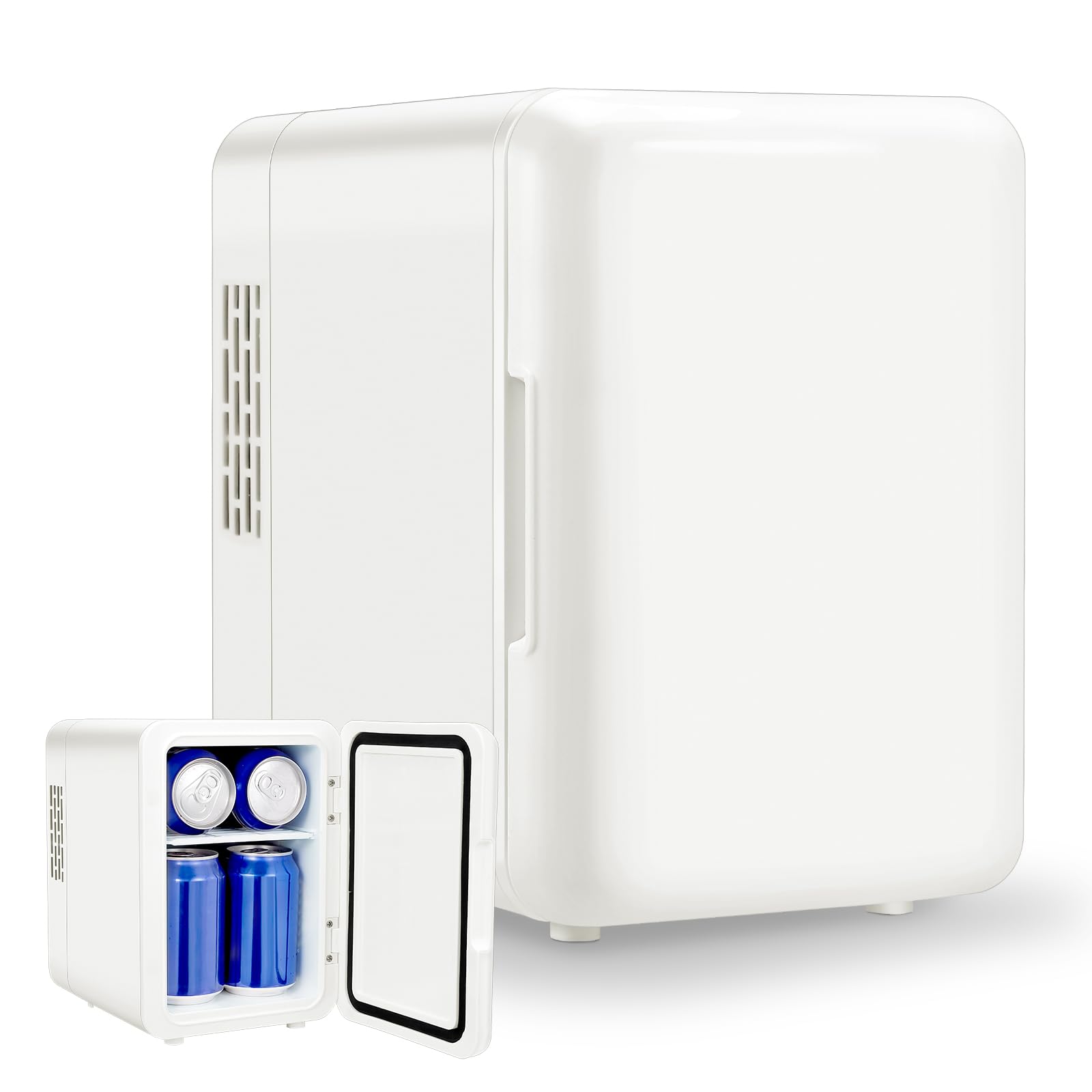 Otyzery Mini Nevera Portátil, 4 Litros de Capacidad, 12V DC/ 220V AC para Dormitorio, Coche, Oficina, Funciones Enfriar y Calentar, Nevera Maquillaje Pequeña para Refrescos, Cervezas, Cosméticos