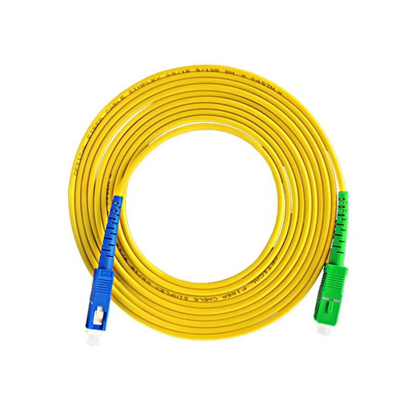 20 szt. G657D kabel światłowodowy 3,0 mm, SC na SC UPC, jednomodowy, Simplex, kabel krosowy żółty, 3 m