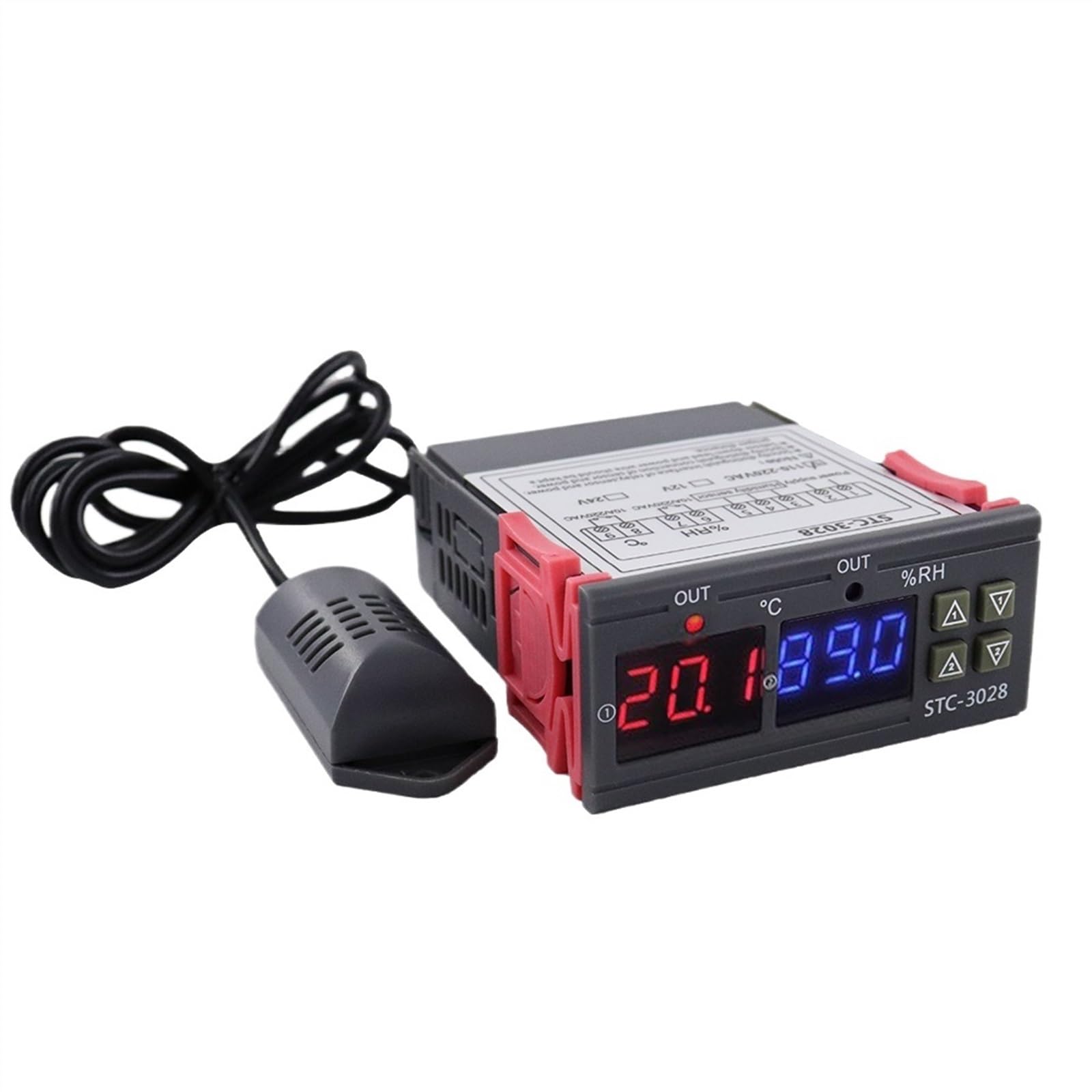 Termostato Digital STC-3008, controlador de temperatura y humedad, STC-3028, termostato, humidistato, termómetro, higrómetro, interruptor de Control (Color : STC-3028 12V)