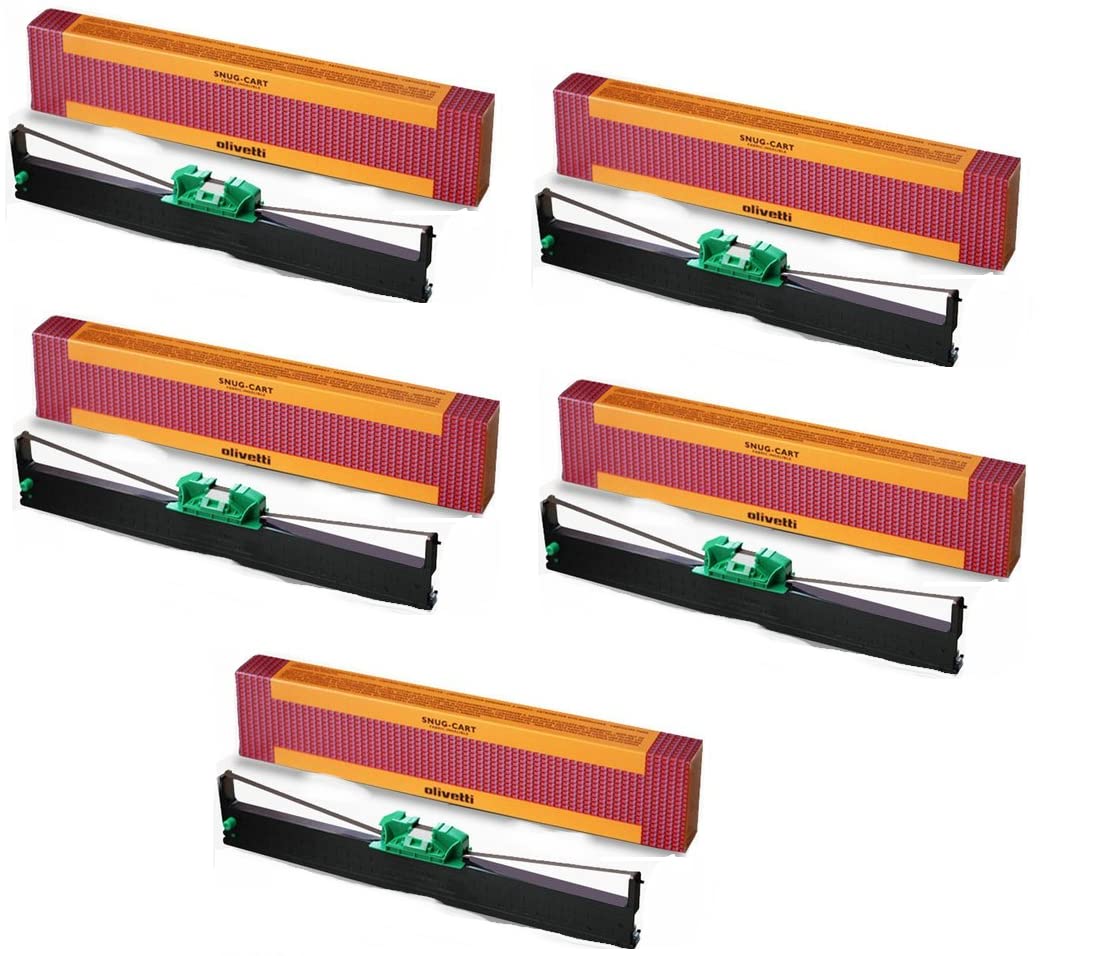 VAVIA Olivetti PR2 DMP Ribbon Cartridge, Pr2e PR2 Black (Pack of 5)