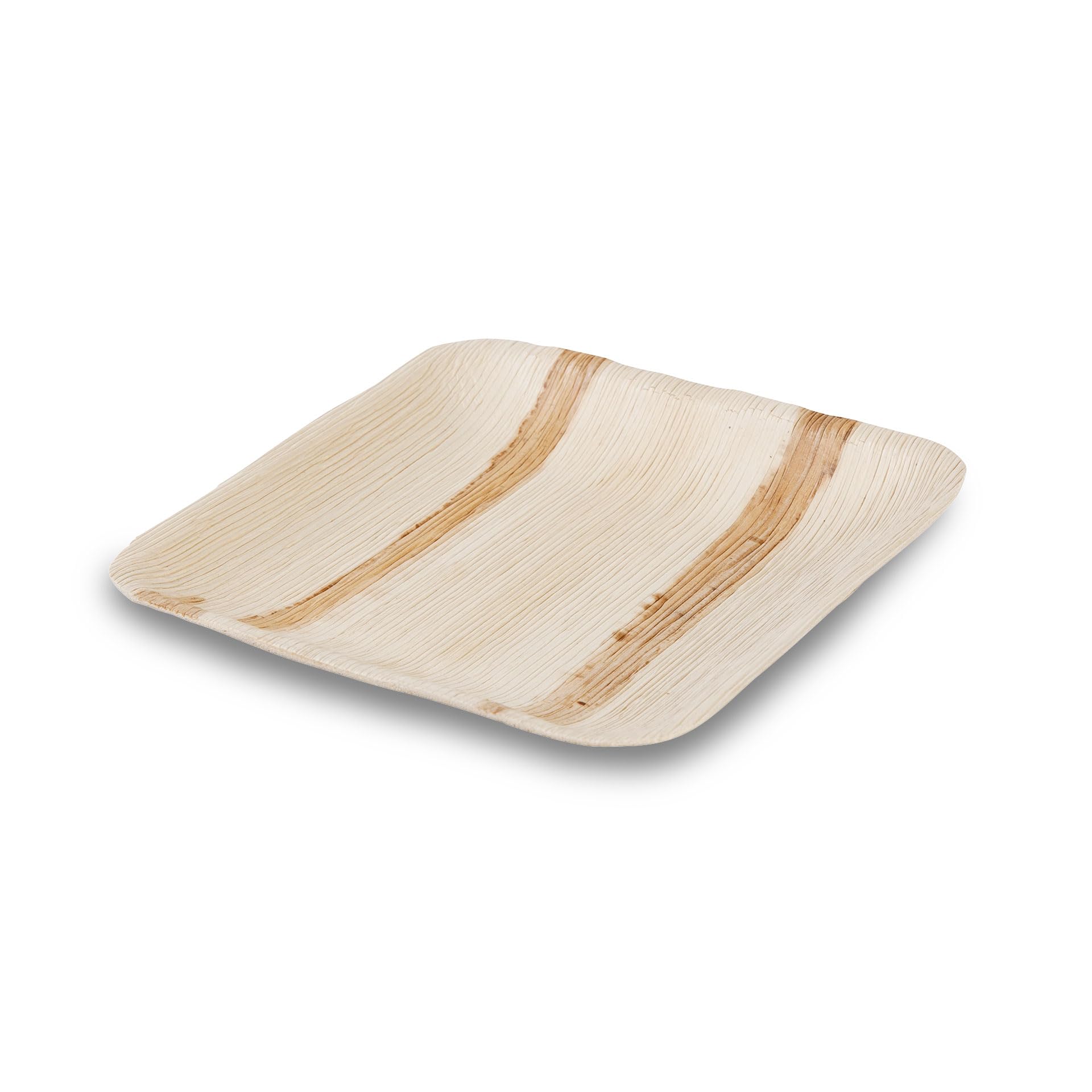 BIOZOYG 200x piatti in foglia di palma 15 x 15 cm - Piatti monouso compostabili e naturali - Stoviglie per feste quadrate