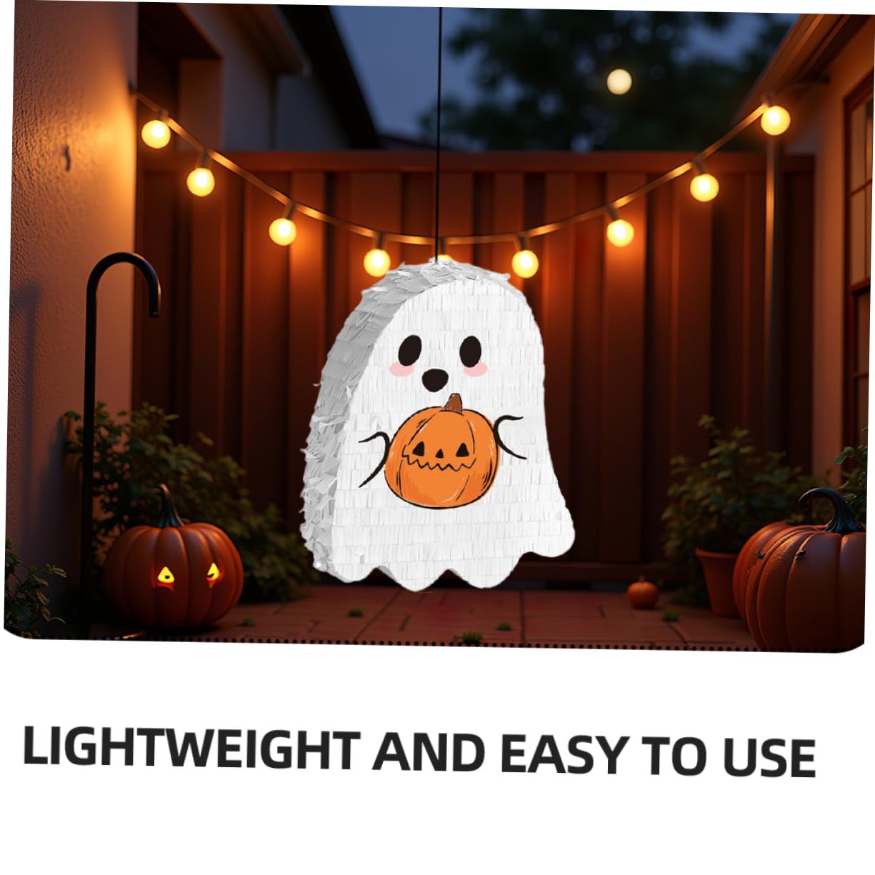 Halloween Pinata z Wiszącym Duchem Wytrzymała Piñata Słodycze Do Dekoracji Imprezowych Wielofunkcyjna Dekoracja Halloweenowa Do Wnętrz i Zewnątrz