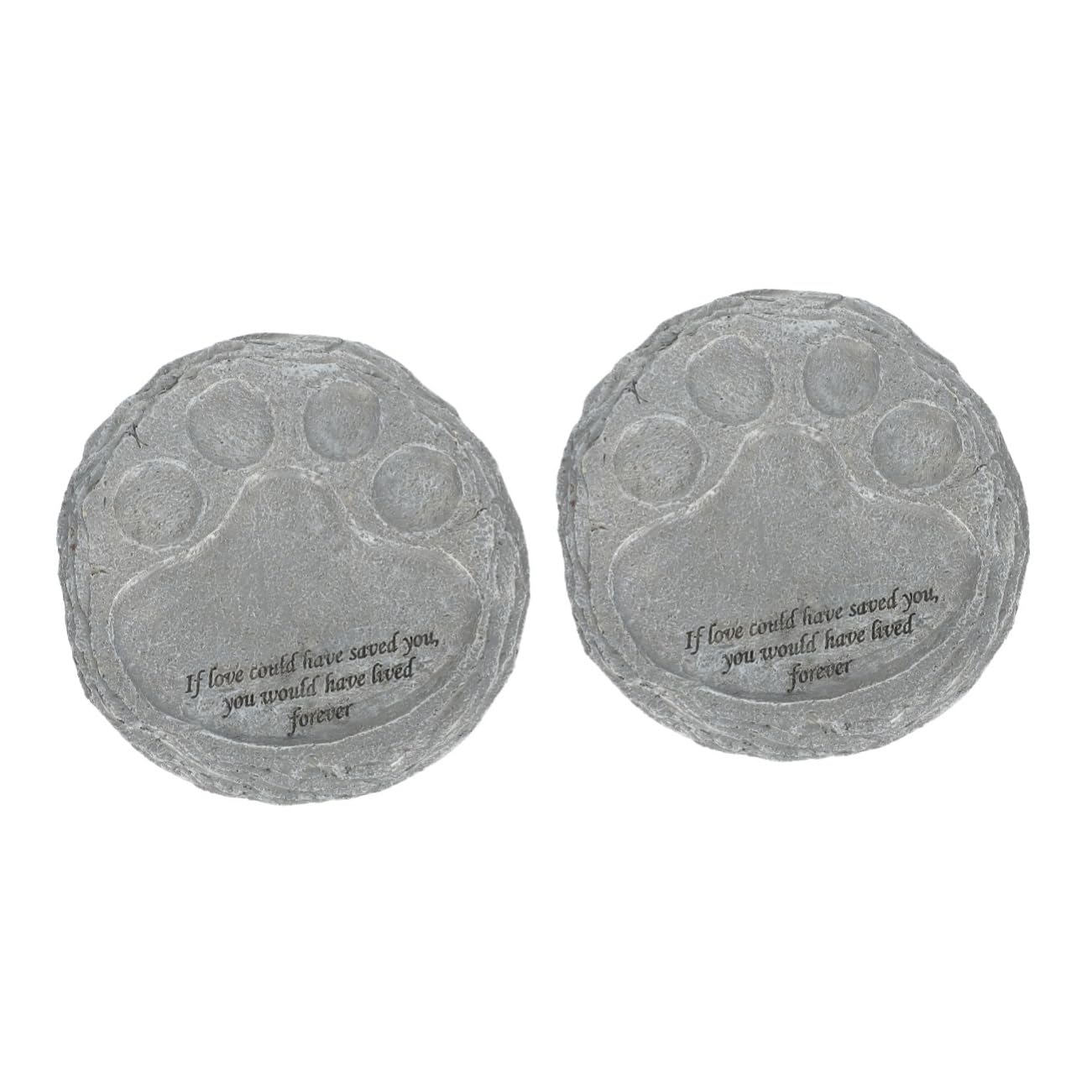 FRCOLOR 2 lápidas conmemorativas para perros, lápida para perros, lápida para perros, huella de perro, lápida, regalo al aire libre, artesanía, resina