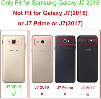 Jeylly Galaxy J7 Case with Stand, Black