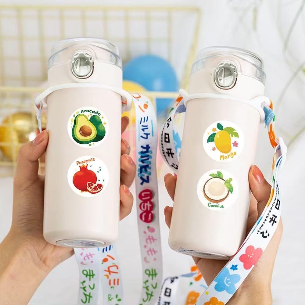 1000 Pcs Fruit Stickers Bulk 2 Roll 1 Inch,Food Pineapple Banana Mango Watermelon Strawberry Sticker Pack Gift for Party Favors Book Water Bottles Laptop,Vegetable Stickers for Kids Boys Girls School image 4