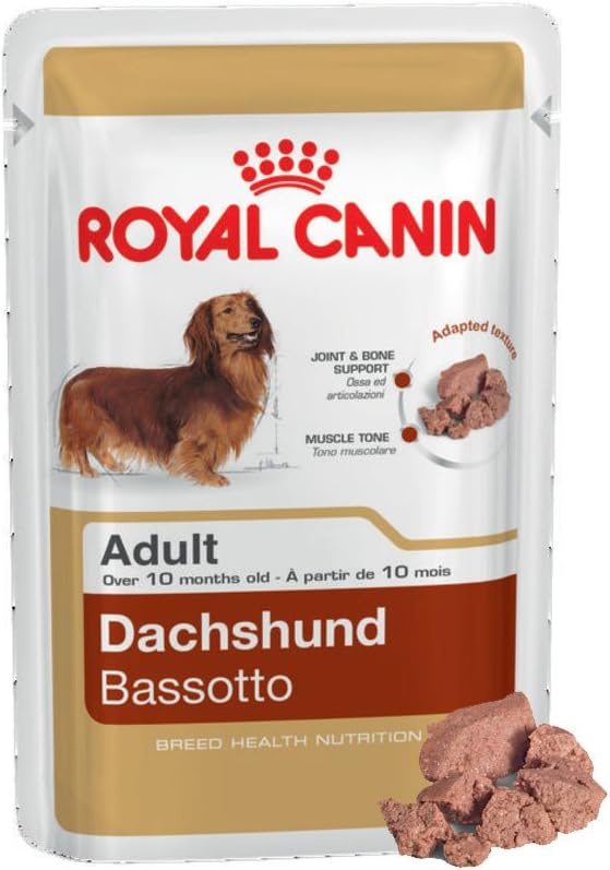 BabbleCom 48 X ROYAL CANIN DACHSHUND WET POUCH DOG FOOD SUPPLIED BY MALTBY'S STORES POUCHES