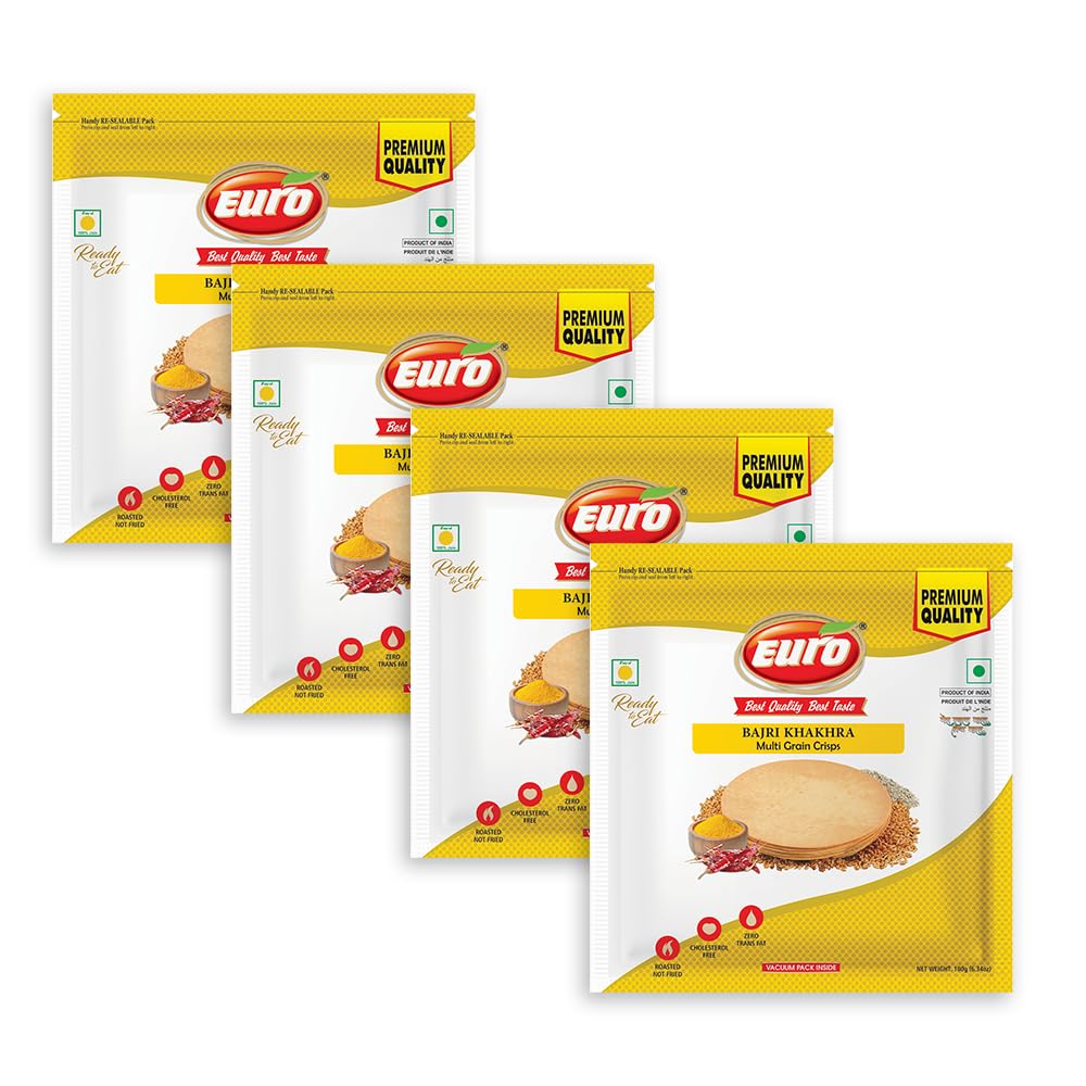 See full amazon price history chart for Euro Bajri Khakhra 180Gm Pack Of 4 |Roasted Not Fried | Cholesterol Free | Zero Transfat |Vacuum-Sealed for Freshness | Authentic Gujarati Snack, Ideal for Tea Time | Healthy Millet Khakhra Options Euro Bajri Khakhra 180Gm Pack Of 4 |Roasted Not Fried | Cholesterol Free | Zero Transfat |Vacuum-Sealed for Freshness | Authentic Gujarati Snack, Ideal for Tea Time | Healthy Millet Khakhra Options (B0CWH7GCWD) Amazon Price History, Amazon Price Tracker