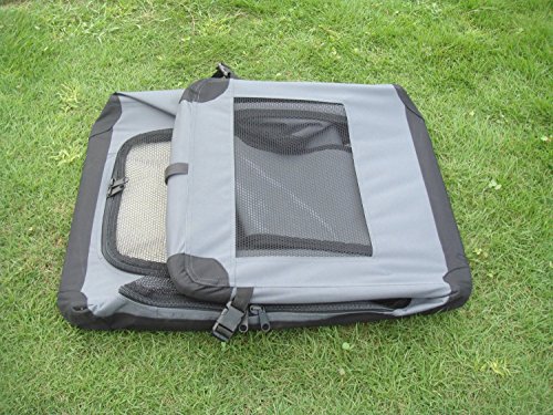 Arf Pets Dog Soft Crate 36 Inch Kennel For Pet Indoor Home & Outdoor Use – Soft Sided 3 Door Folding Travel Carrier With Straps #TOP5