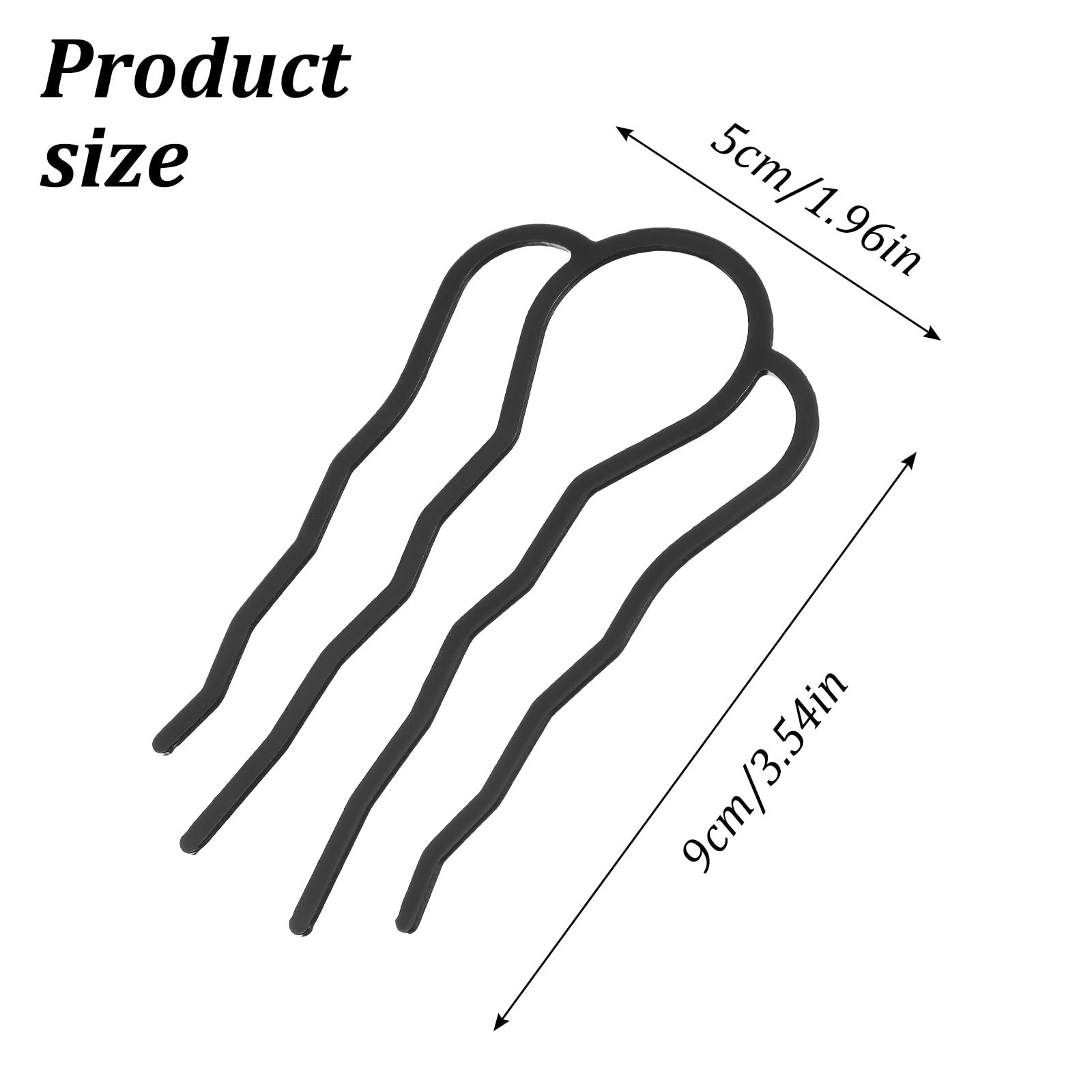Heclia 8 PCS Metal Hair Side Combs U Shaped Hair Fork Clip French Twist Comb Vintage Messy Updo Bun Hairpin Teeth Pins Stick Meatball Hairs Styling Tool Accessories for Hairstyle Hairs Accessories - Image 3