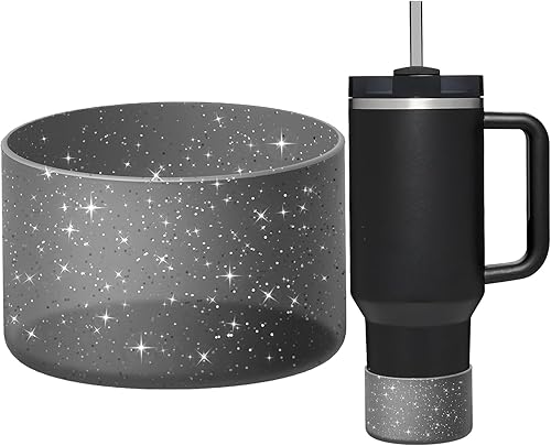 WUQID Funda protectora de silicona compatible con vasos Stanley Tumbler de 20 a 40 onzas y botella Hydro Flask de 12 a 24 onzas, reduce las