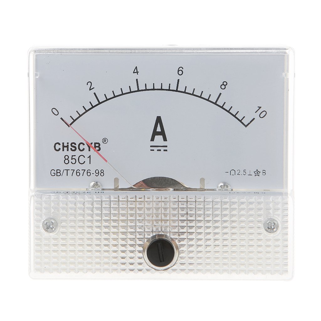 DIIOOMIEEU 0-10A Analog for Current Panel Meter Amperemeter Rectangle Measuring Detector