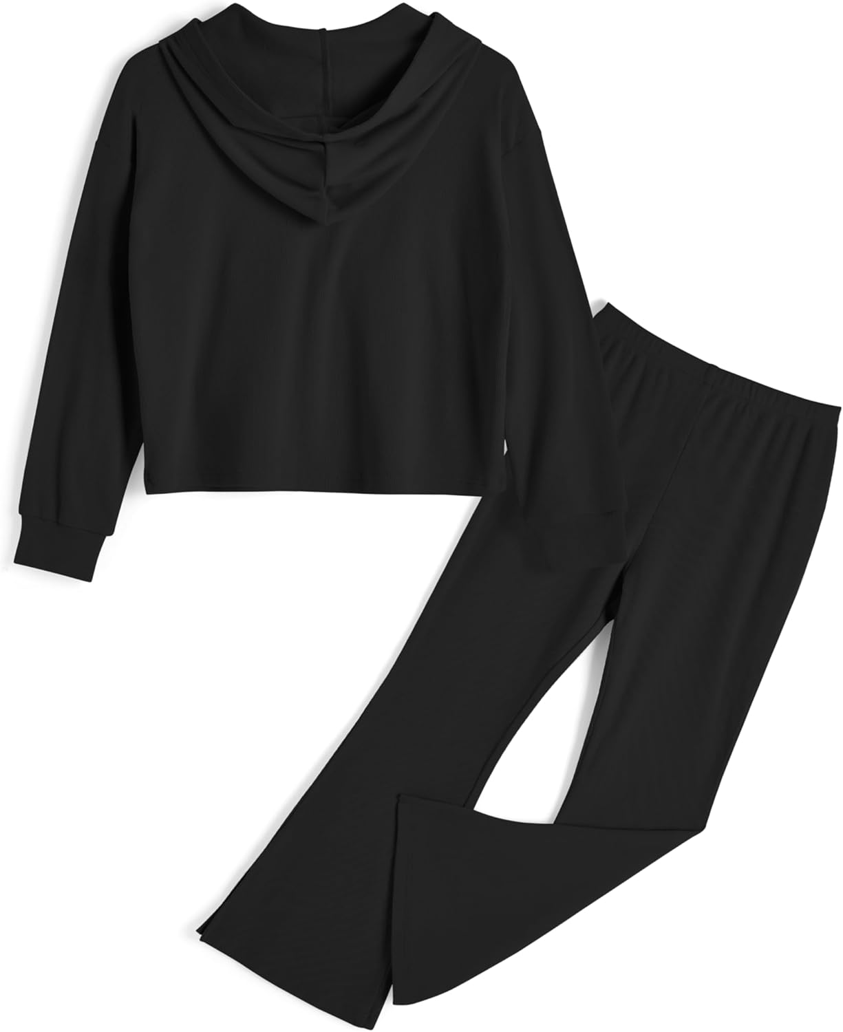 Handfrog Girls' Clothing Sets 2 Piece Hoodie Long Sleeve Shirts Bell Bottom Cute 2025 Fall Outfits Sweatsuits - Image 2