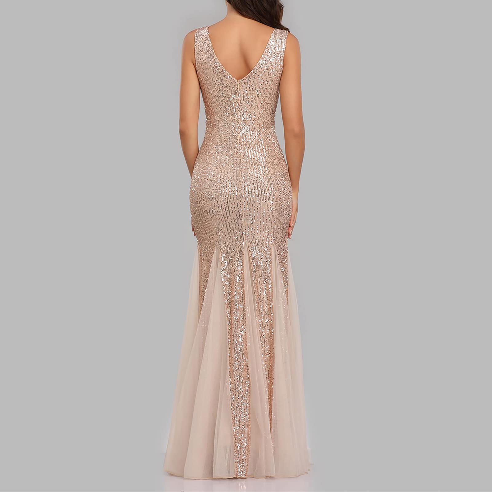 Dresses Donna Eleganti Vintage Damigella d'Onore Cerimonia Abito da Donna Banchetto Eleganti Lunghi Ruffled Vestito da Sera Curvy Spalline da Sera Abiti Donna Cocktail
