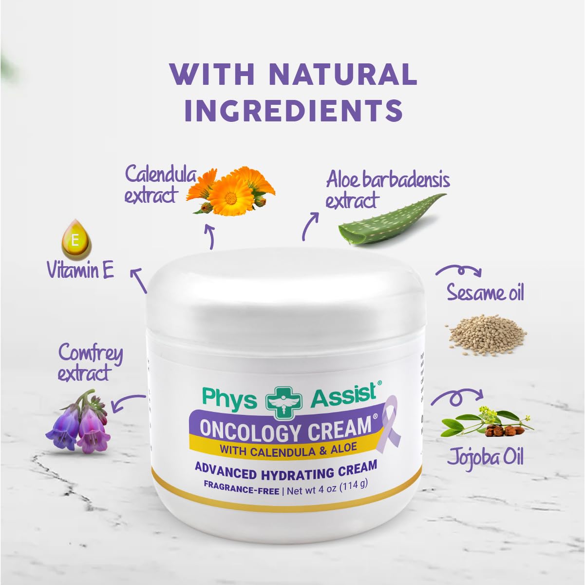 PhysAssist Oncology Calendula & Aloe Moisturizing Cream