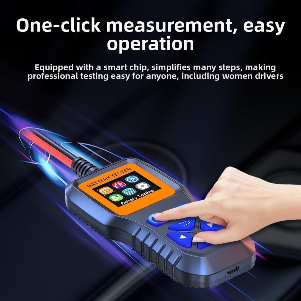 Tester per batteria auto, 12 V-35 V, strumento diagnostico automobilistico con resistenza interna, tensione e analisi dello stato di salute per auto, moto, barche