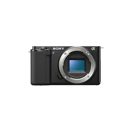 Sony Alpha ZV-E10 APS-C Camera | 24.2 MP vlog Camera | Made for Creators | Advanced Autofocus | Clear Audio & 4K Movie Recording - Black