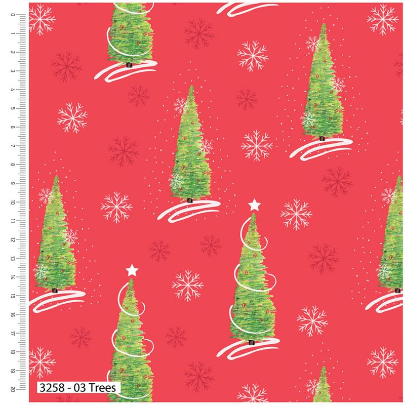 Christmas Traditions by Debbie Shore-Christmas Fabrics-100% Cotton. Ideal for Crafts, Patchwork, and Dressmaking