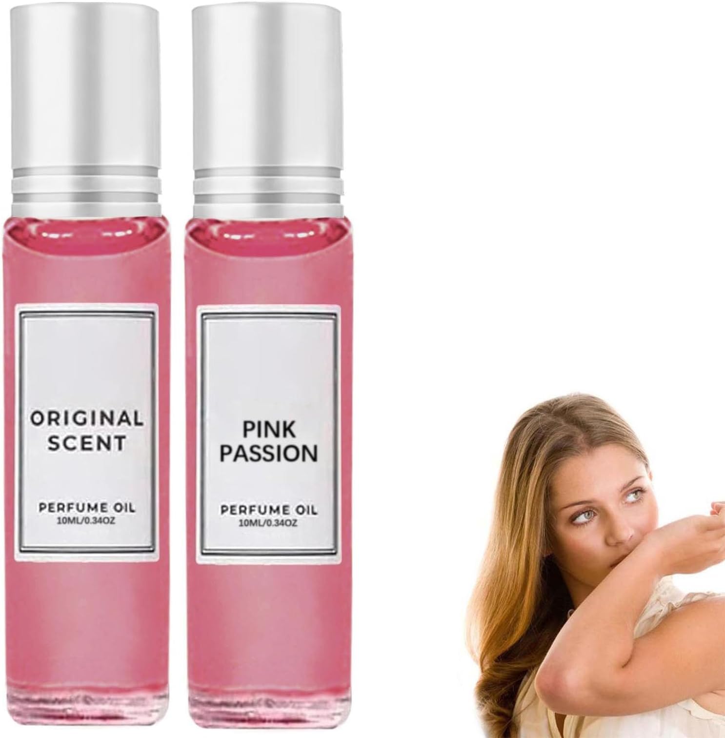Generisch Pheromone Perfume Women, Roll-On, Enhanced Scents, Release Unique Charm, Pheromone Women's Fragrances (Jasmine + Lily)