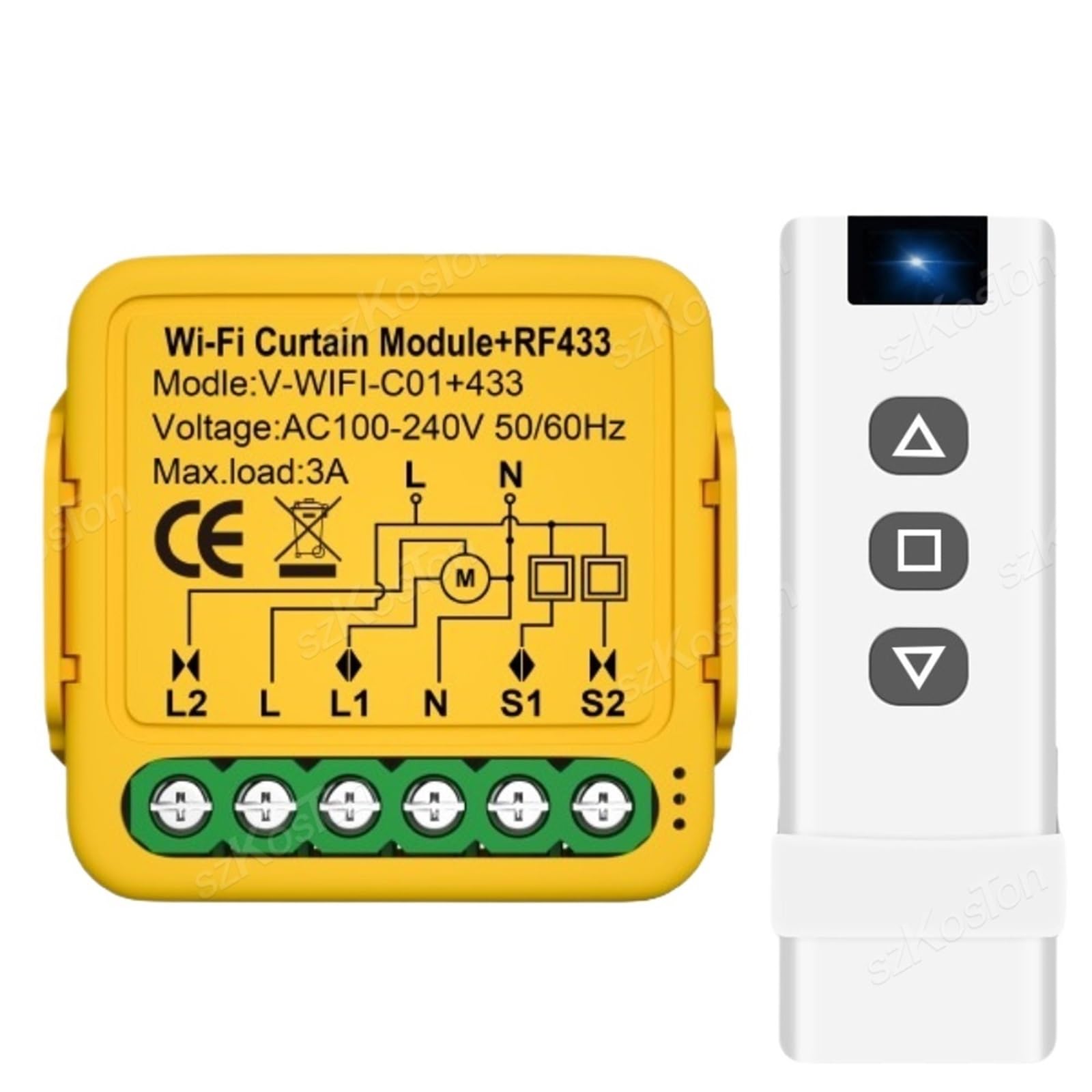 Tuya zasłona silnika, Smart Switch, WiFi, RF433, 3 opcje, rolety, silnik, przełącznik, kontroler, głos, do Alexa Google (Zigbee3.0)