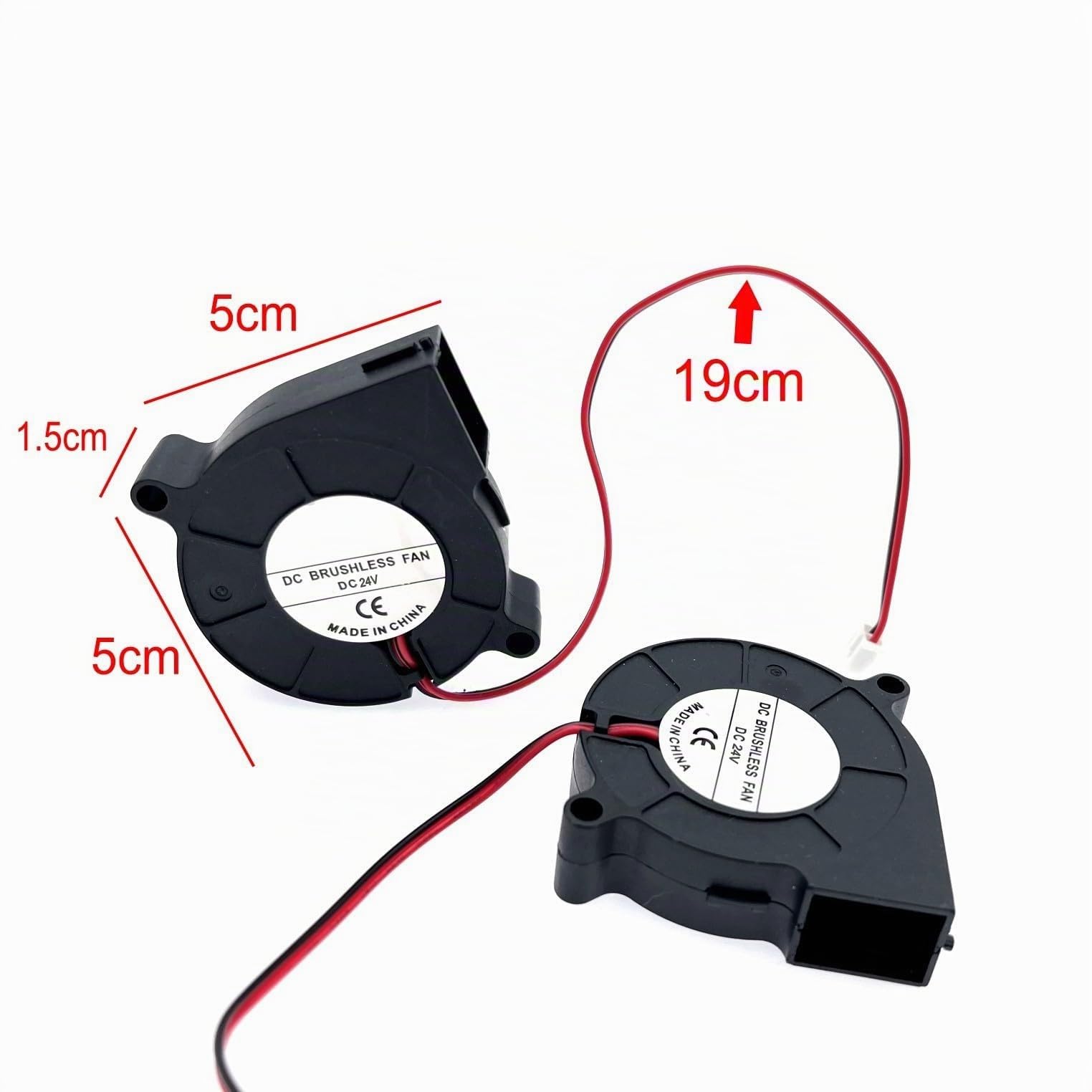 JZK 2PZ 5015 Ventilatore DC senza spazzole 24V, 6500 RPM/min, 50x50x15mm, Ventola piccola 5cm 50mm Ventola di raffreddamento per stampante 3D