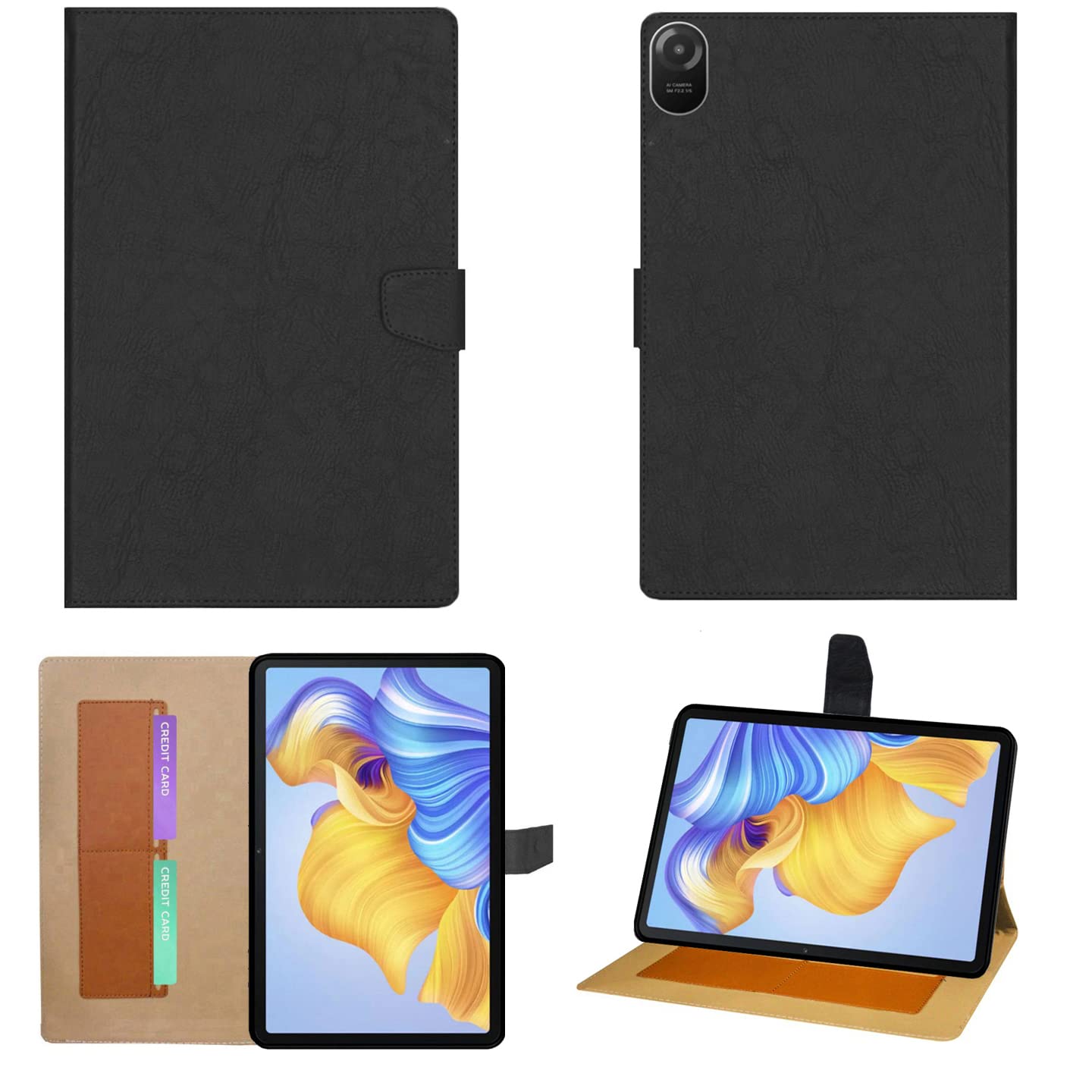 Zaoma PU Leather Flip Stand Case Cover with TPU Back Case Compatible for Honor Pad 8 12 inch Tablet Model Number HEY-W09 Tablet - R5 Flip (Black) (B0C1W43Q3Z) Amazon Price History, Amazon Price Tracker