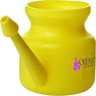 OREAYU  Plastic Jala Neti Pot Lota 500 ml Yellow Jal Neti for Health and Yoga Use Made of virgin plastic