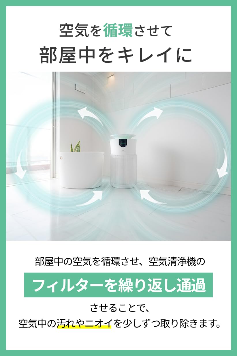 Amazon.co.jp: MOFMORE エアクリオ 360 【 最大32畳 】 空気清浄機