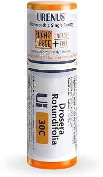 Drosera Rotundifolia 30C Sugar Free Lactose Free Homeopathic Remedy 110 Pellets, Urenus