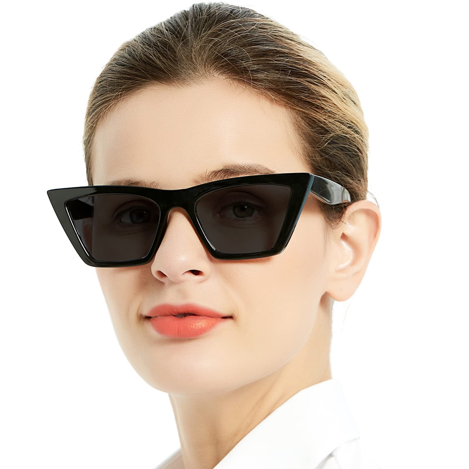OCCI CHIARI Sun Reading Glasses 1.0 for Women Sun Glasses Cateye Sun Readers for Lady Women's Large Frame Sunglasses (Classic Black,100)