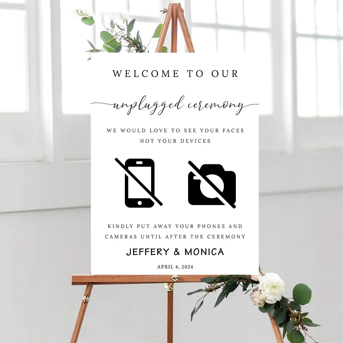 Personalized Welcome To Our Unplugged Ceremony, Unplugged Ceremony Sign, Unplugged Ceremony Decorations, Wedding Signs For Unplugged Ceremony And Reception, Unplugged Sign, Wedding Décor #9