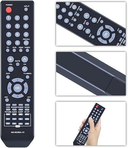 Miniatura 2 de Nuevo NS-RC05A-13 Control remoto de repuesto aplicable para Insignia TV DVD Combo Sub RC-261 NS-19LD120A13 NS-LTDVD19-09 NS-LDVD26Q-10A NS32LD120A13