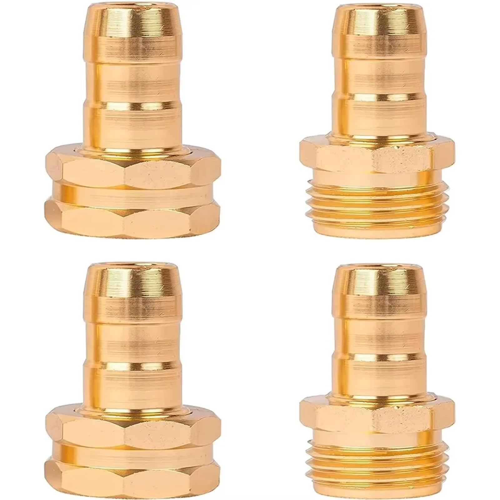 4 set di connettori for riparazione tubo da giardino con morsetti, adatti for raccordi for tubi da giardino da 3/4" o 5/8"