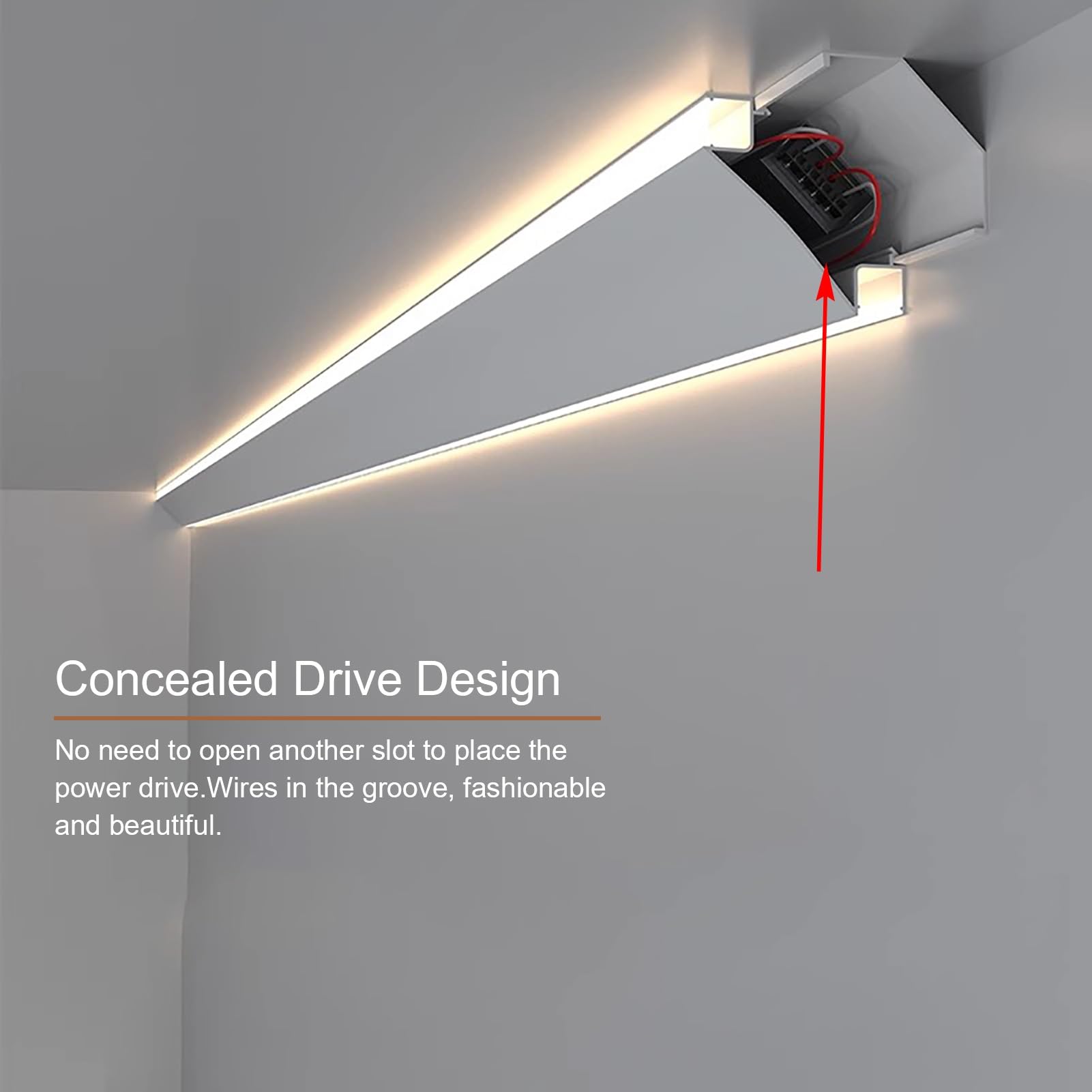 Profili per Strisce Led Illuminazione Battiscopa Diffusore Striscia Led per Interni, Canale in Alluminio Modanatura Corona per Soffitto / Cornicione, Canale Illuminazione Indiretta Decorativa Led(3.0m