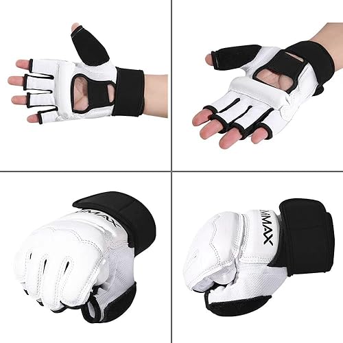 Miniatura 8 de LiMMAX Guantes de boxeo de kickboxing, guantes de MMA para hombres y mujeres, guantes de boxeo de medio dedo, guantes de boxeo, guantes de boxeo