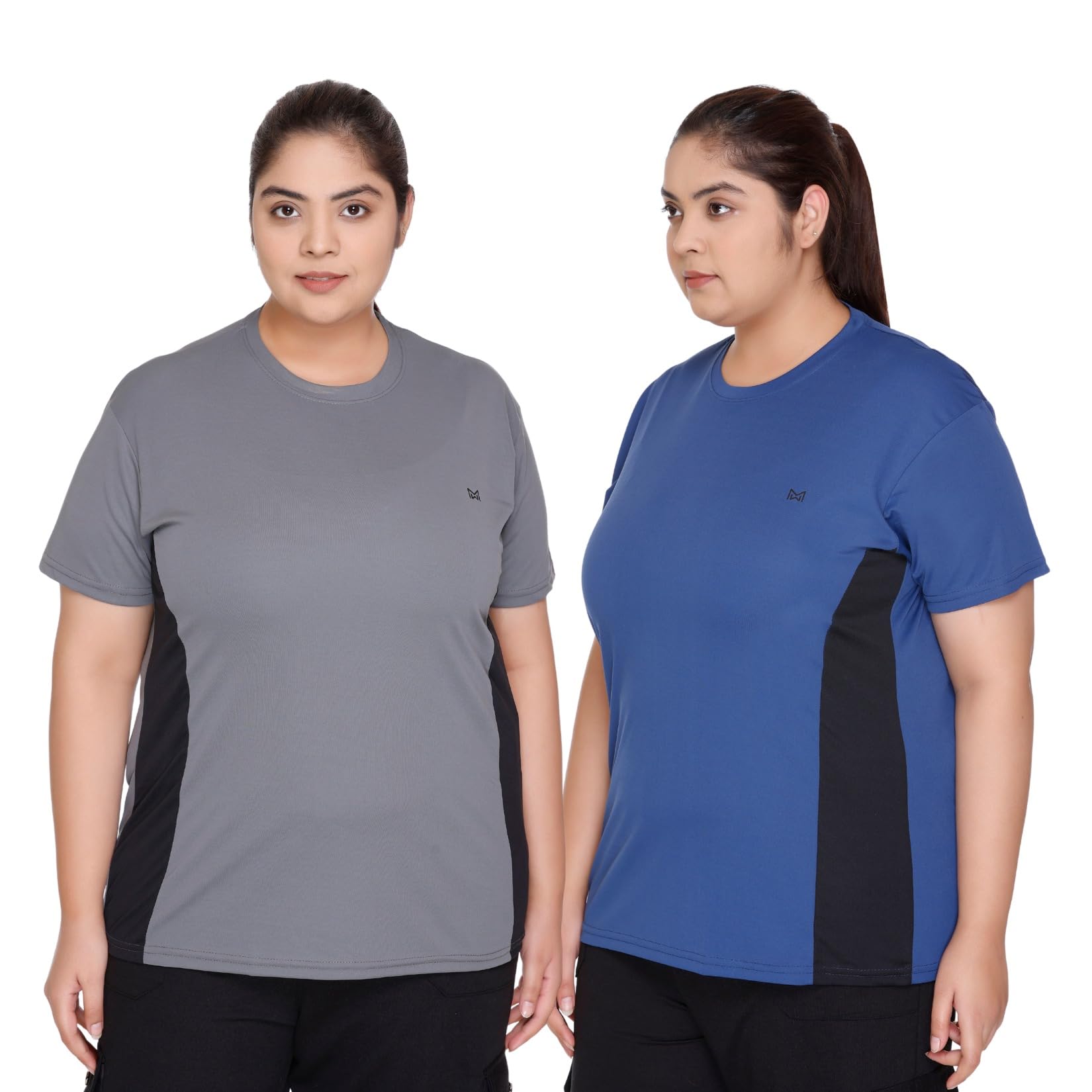white moon Women Plus Size Polyester Dry Fit Western Shirts & Tshirts for Women, Quick Drying & Breathable Fabric, Gym Wear Tees & Workout Top-picture-43