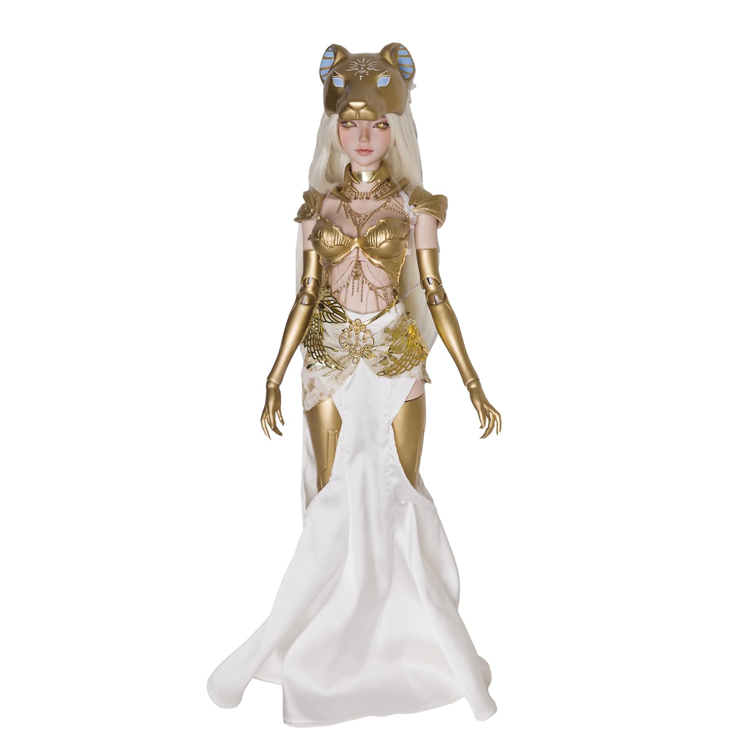 Oueneifs Mrowen Bjd-Puppe, ägyptischer Mythologie-Stil, Kunstharz, Spielzeug ab 15 Jahren (ohne Zepter)